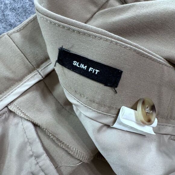 Zara Slim Fit Chino Pants Mens size 32 Flat Front Trouser - Picture 8 of 8